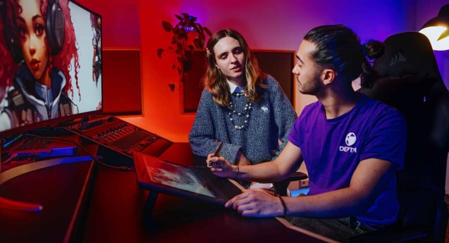 MetStudios student with teacher